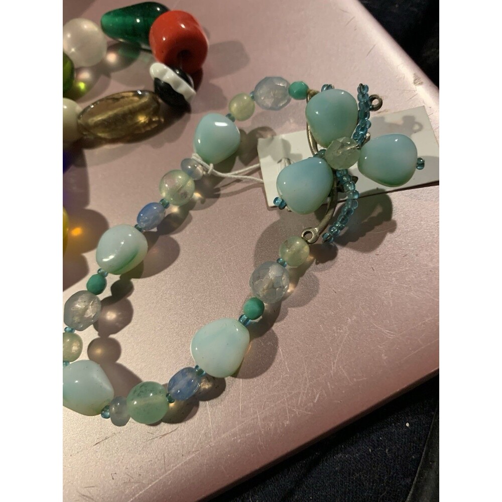 Tourmaline And Cgaceldony Flower Bracelet